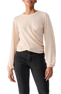 Sanctuary I'm Yours Wrap Front Knit Top in Moonlight