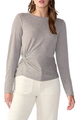 Sanctuary Knot Your Business Knit Top in Heather Ca