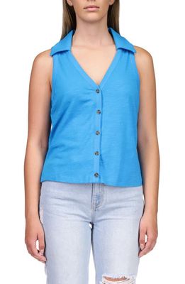 Sanctuary Master Plan Button-Up Tank in Blue Wire