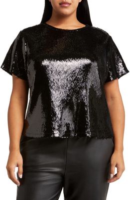 Sanctuary Perfect Sequin Top in Black