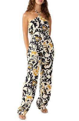 Sanctuary Printed Halter Jumpsuit in Golden Hou