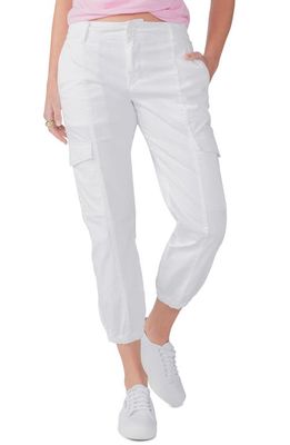 Sanctuary Rebel Crop Stretch Cotton Cargo Pants in Brilliant White