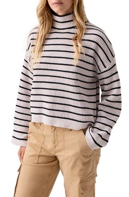 Sanctuary Stay Cozy Stripe Mock Neck Sweater in T Marsh