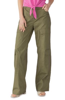 Sanctuary Stretch Cotton Cargo Pants in Mossy Green