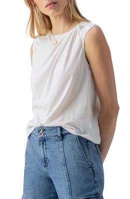 Sanctuary Sun's Out Twist Neck Organic Cotton Tank in White