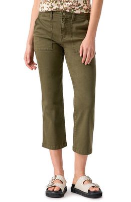 Sanctuary Vacation Crop Straight Leg Cotton Blend Pants in Burnt Olive at Nordstrom, Size 32