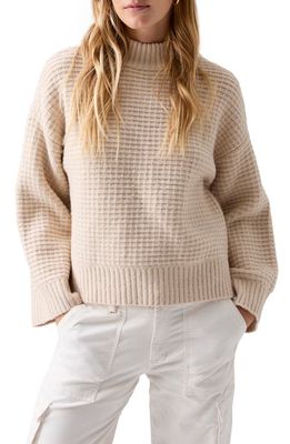 Sanctuary Waffle Stitch Turtleneck Sweater in Toasted Ma