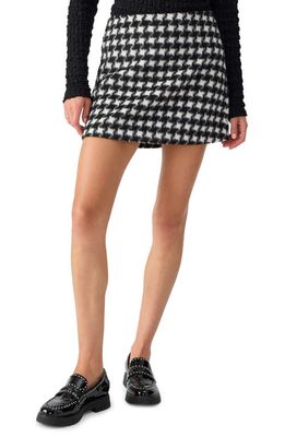 Sanctuary Westend Houndstooth Miniskirt in Brushed Houndstooth Black