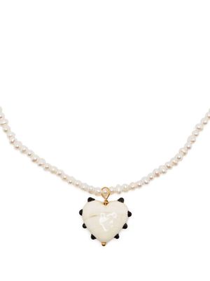 Sandralexandra Milagros pearl necklace - White