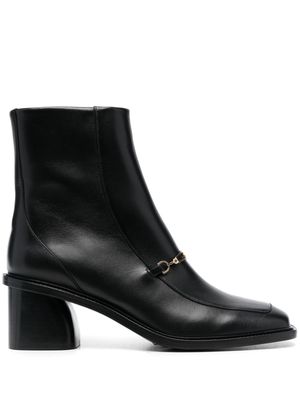 SANDRO 60mm buckle-detailing leather boots - Black
