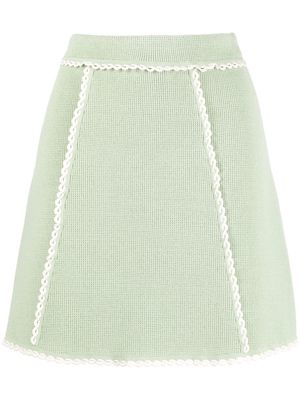 SANDRO A-line mini skirt - Green