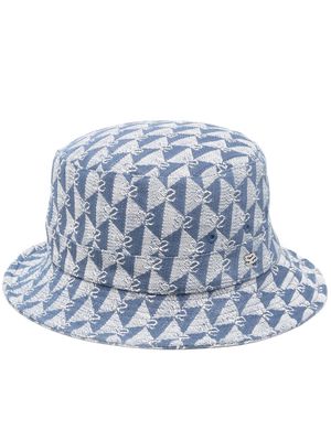 SANDRO all-over monogram-pattern bucket hat - Blue