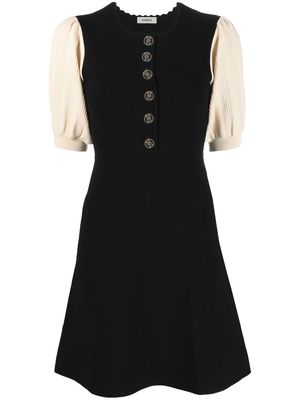 SANDRO Apolline puff-sleeved dress - Black
