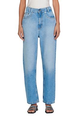 sandro Bibi Straight Leg Jeans in Blue Jean