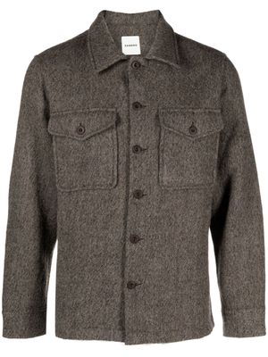 SANDRO Bonnie virgin wool shirt jacket - Brown