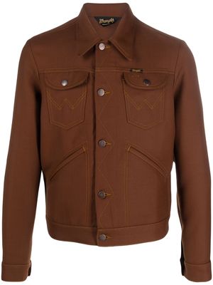SANDRO button-up shirt jacket - Brown