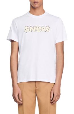 sandro Cloud Graphic T-Shirt in White