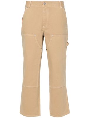 SANDRO contrast-stitch straight-leg jeans - Neutrals