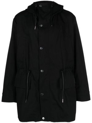 SANDRO cotton hooded parka coat - Black
