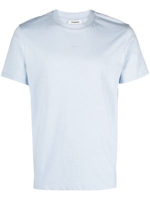 SANDRO crew-neck cotton T-shirt - Blue