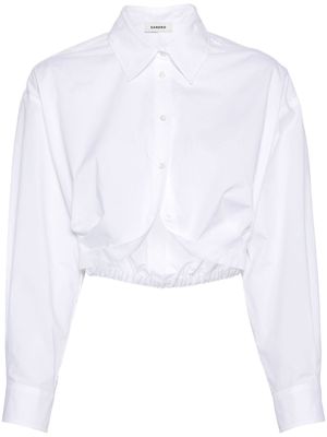 SANDRO cropped cotton shirt - White