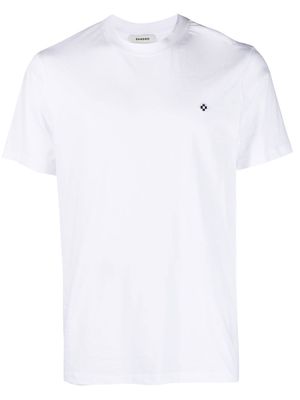 SANDRO Cross-embroidered short-sleeve T-shirt - White