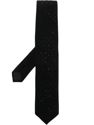 SANDRO crystal-embellished tie - Black