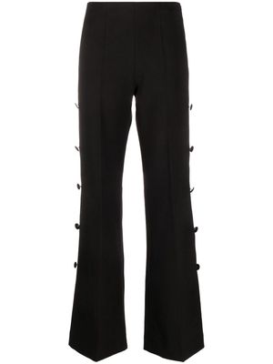 SANDRO cut-out straight-leg trousers - Black