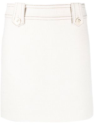 SANDRO Delphina straight mini skirt - Neutrals