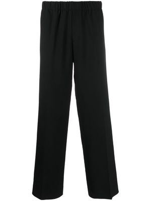 SANDRO elasticated cotton wide-leg trousers - Black