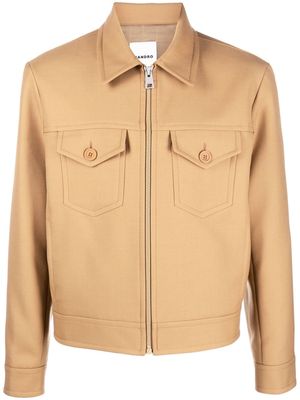 SANDRO Elton wool-blend jacket - Neutrals