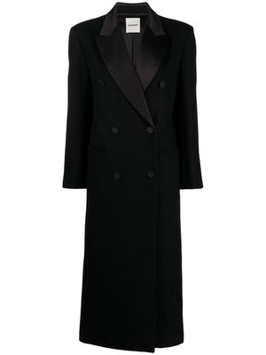 SANDRO Emanuelle wool-blend coat - Black
