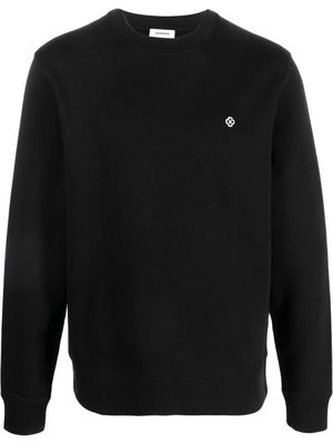 SANDRO embroidered cross crew-neck sweatshirt - Black