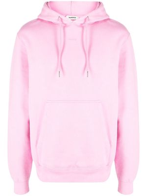 SANDRO embroidered-logo detail hoodie - Pink