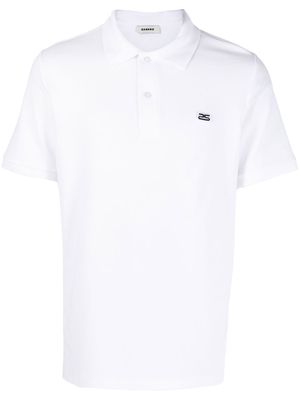 SANDRO embroidered-logo polo shirt - White