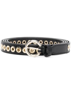SANDRO eyelet-detail leather belt - Black