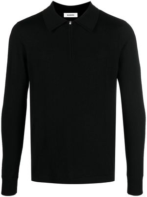 SANDRO fine-knit long-sleeve jumper - Black