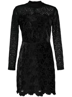 SANDRO floral-lace minidress - Black