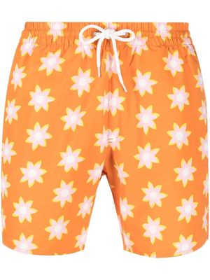 SANDRO floral swim shorts - Orange