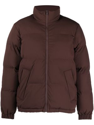 SANDRO funnel-neck puffer jacket - Brown