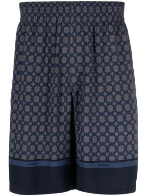 SANDRO geometric-print bermuda shorts - Blue