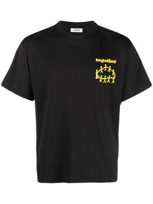 SANDRO graphic-print cotton T-shirt - Black
