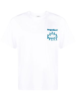SANDRO graphic-print cotton T-shirt - White