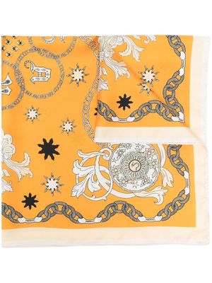 SANDRO graphic-print scarf - Orange
