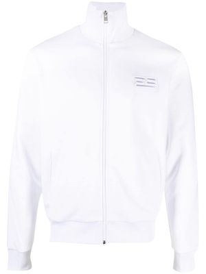 SANDRO high-neck zip-up cardigan - White