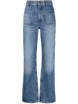 SANDRO high-waist straight-leg jeans - Blue