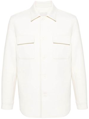 SANDRO interlock-twill shirt jacket - Neutrals