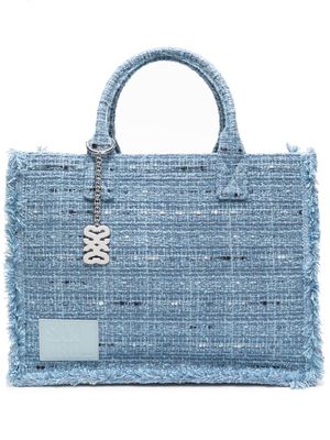SANDRO Kasbah tweed tote bag - Blue