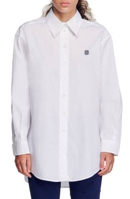 sandro Livana Button-Up Shirt in White