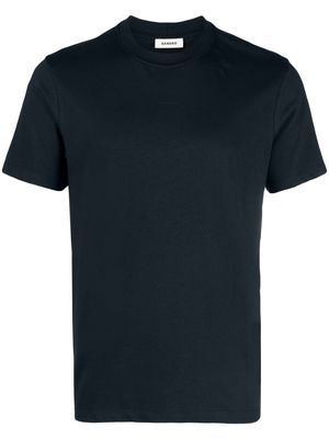 SANDRO logo-embroidered cotton T-shirt - Blue